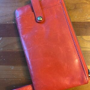 Bright Orange Leather Wallet